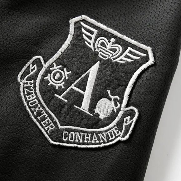 NEW 🏷️ Unisex Bomber Motorcycle Leather Jacket Vintage Fleece Faux Leather XL - Picture 6 of 6